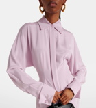 Sportmax Lugano silk-blend crêpe shirt dress