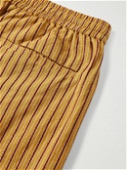 SMR Days - Malibu Straight-Leg Embroidered Cotton Drawstring Trousers - Yellow
