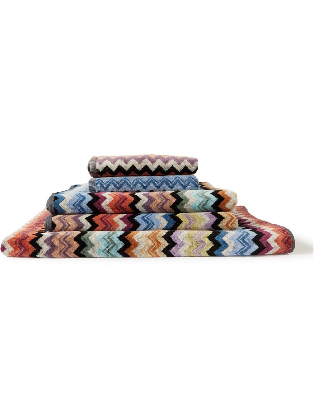 Photo: Missoni Home - Adam Pack of Five Striped Cotton-Terry Towels