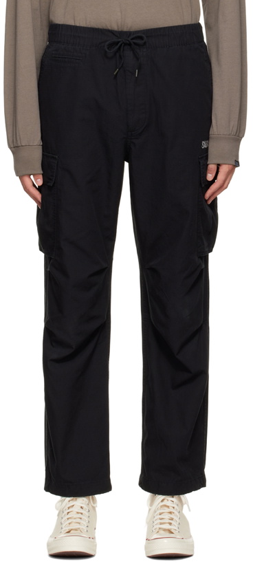 Photo: thisisneverthat Black Cotton Cargo Pants