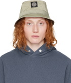 Stone Island Khaki Nylon Metal Bucket Hat