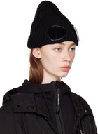 C.P. Company Black Goggle Beanie