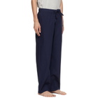 Tekla Navy Poplin Pyjama Pants