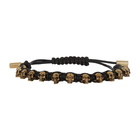 Alexander McQueen Black Skull Friendship Bracelet