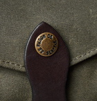 Filson - 24-Hour Leather-Trimmed Coated-Canvas Briefcase - Men - Dark green