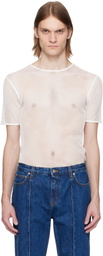 Bally White Fishnet T-shirt