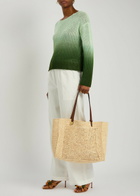 Mulberry Crochet Leather and Raffia Tote - Natural - One Size