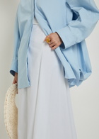 Jacquemus La Jupe Triangle Cotton-blend Midi Skirt White