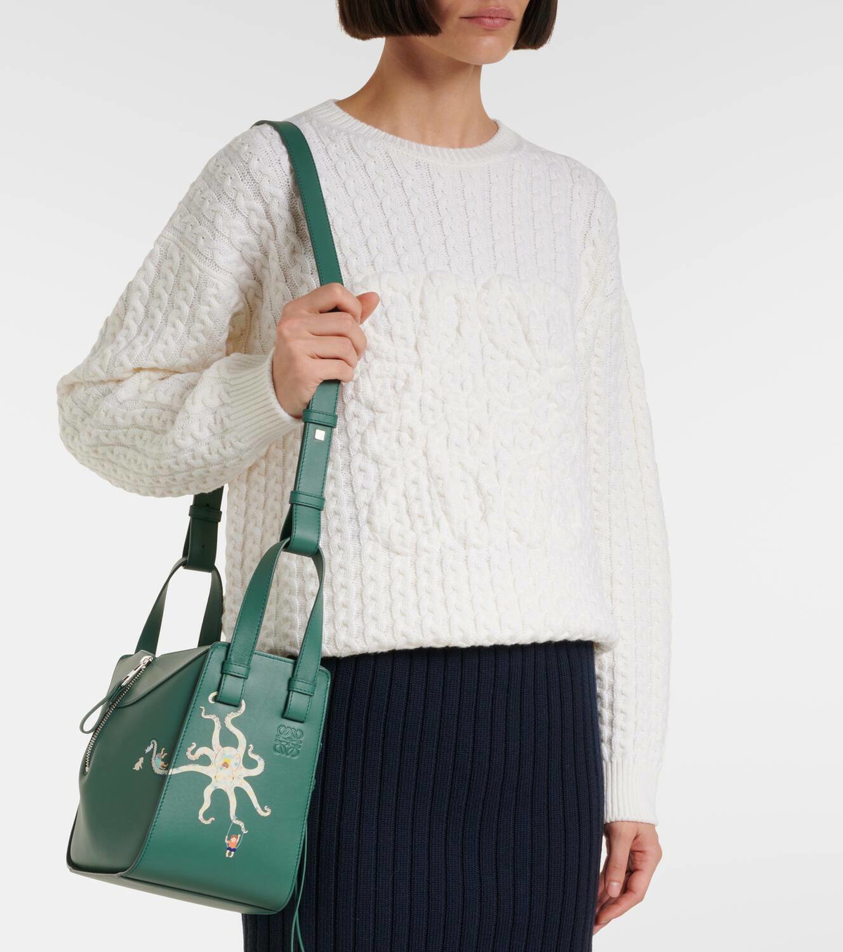 Loewe x Suna Fujita Hammock Compact printed leather tote bag Loewe