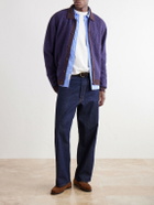 NN07 - Thor 60004 Checked Wool-Blend Cardigan - Blue