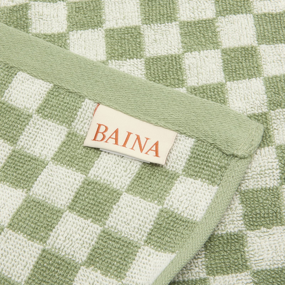 Baina Face Cloth Gift Set in Sage/Chalk 