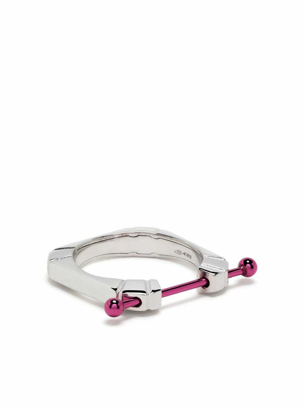 EÉRA 18K White Gold Square Hug Ring