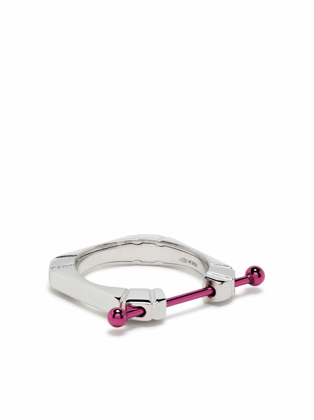 Photo: EÉRA 18K White Gold Square Hug Ring