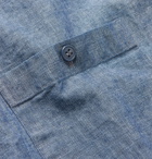 Beams Plus - Camp-Collar Cotton-Chambray Shirt - Blue