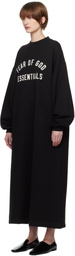 Fear of God ESSENTIALS Black Fleece Crewneck Midi Dress