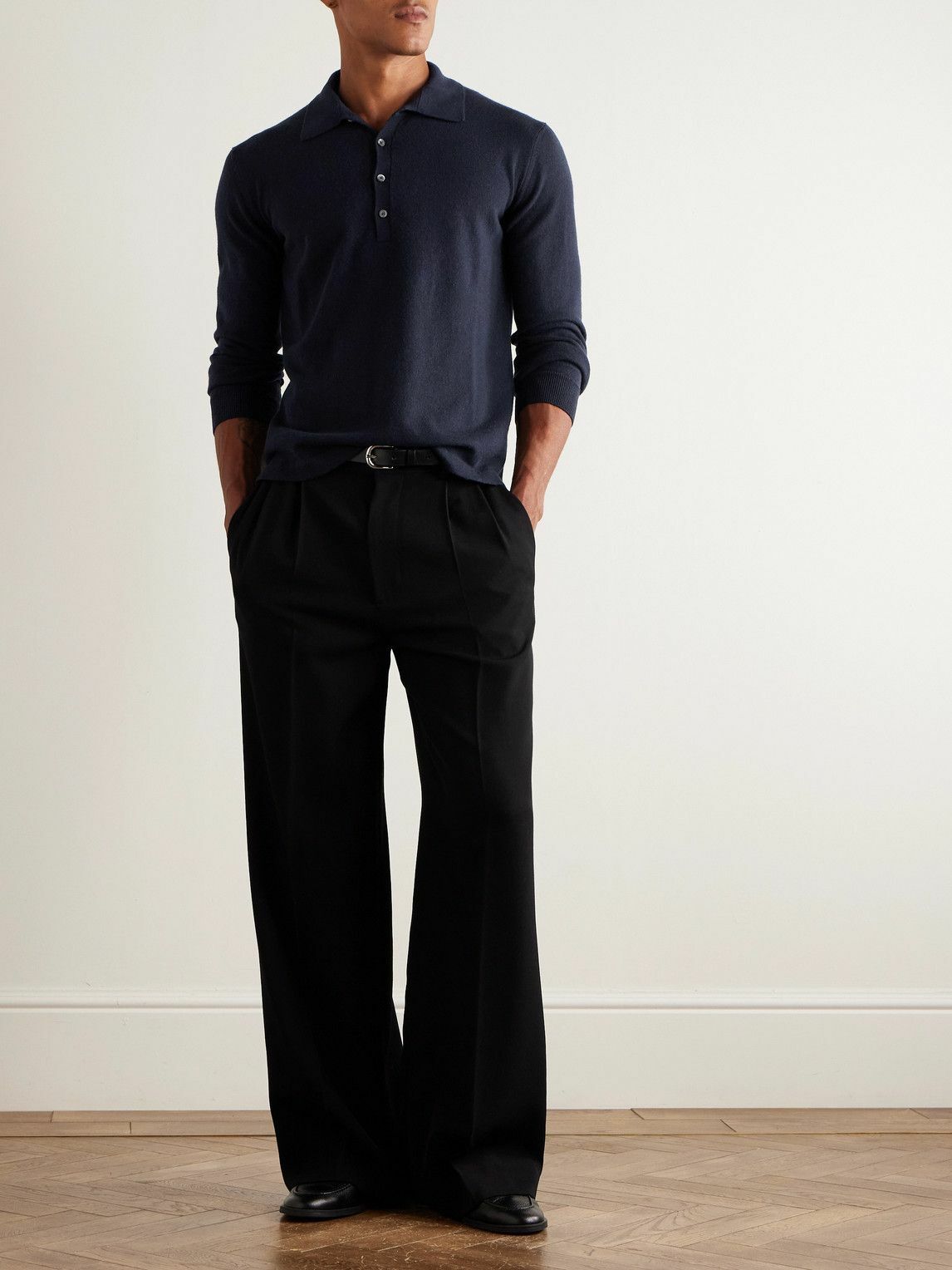 PIACENZA 1733 - Slim-Fit Cashmere Polo Shirt - Blue