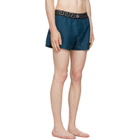 Versace Blue Greca Swim Shorts