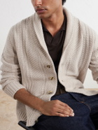 Altea - Shawl-Collar Wool and Cashmere-Blend Cardigan - Neutrals