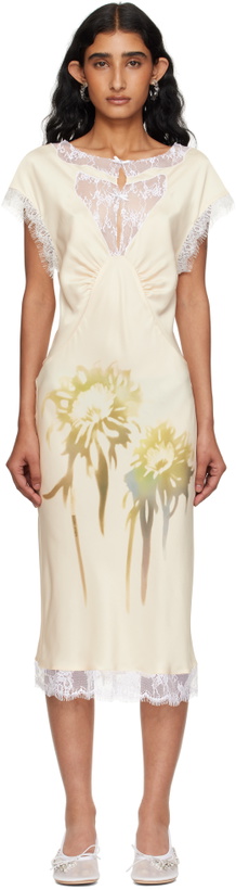 Photo: Collina Strada Beige Waterlily Midi Dress