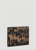 Contrast Graffiti Cardholder in Brown