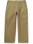 BEAMS PLUS - Cropped Cotton-Twill Trousers - Neutrals - M
