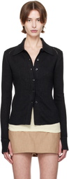 mfpen Black Knitted Rib Shirt