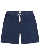 Oliver Spencer Loungewear - Ashbourne Cotton-Blend Terry Drawstring Shorts - Blue