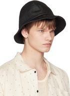 Jan-Jan Van Essche Black O-Project Paneled Denim Bucket Hat