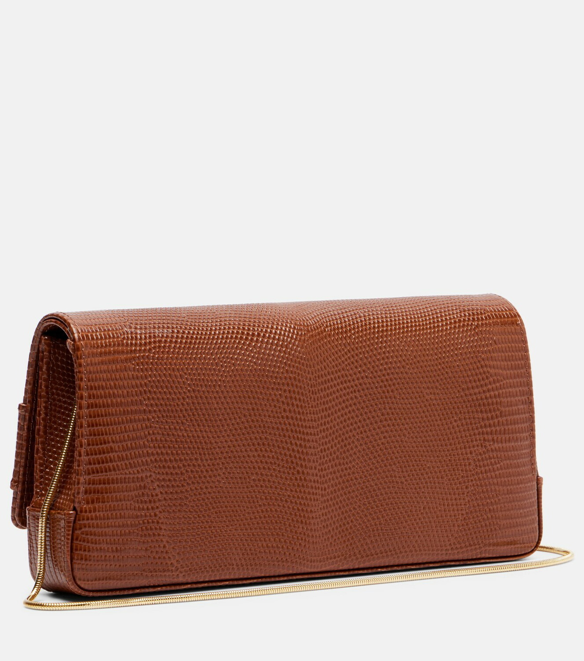 Manolo Blahnik Maygot snake-effect leather clutch