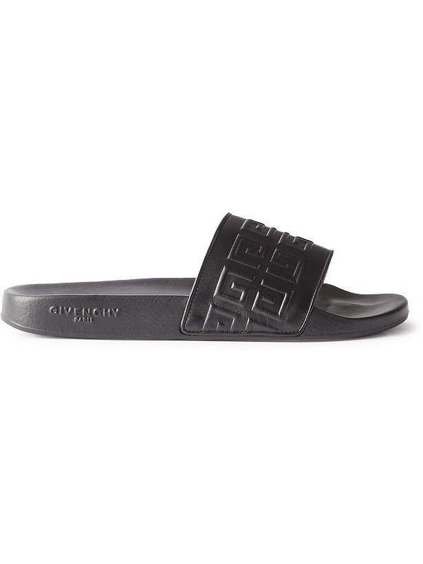 Photo: Givenchy - Logo-Embossed Rubber Slides - Black