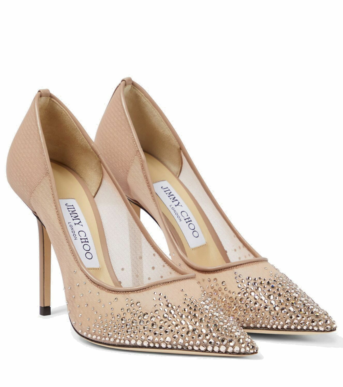 Jimmy Choo Love 100 crystal-embellished pumps Jimmy Choo