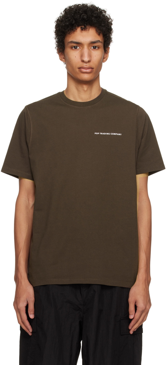 Photo: Pop Trading Company Brown 'Pop' T-Shirt