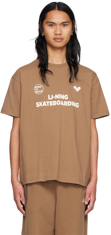 Photo: Li-Ning Brown Skateboard T-Shirt
