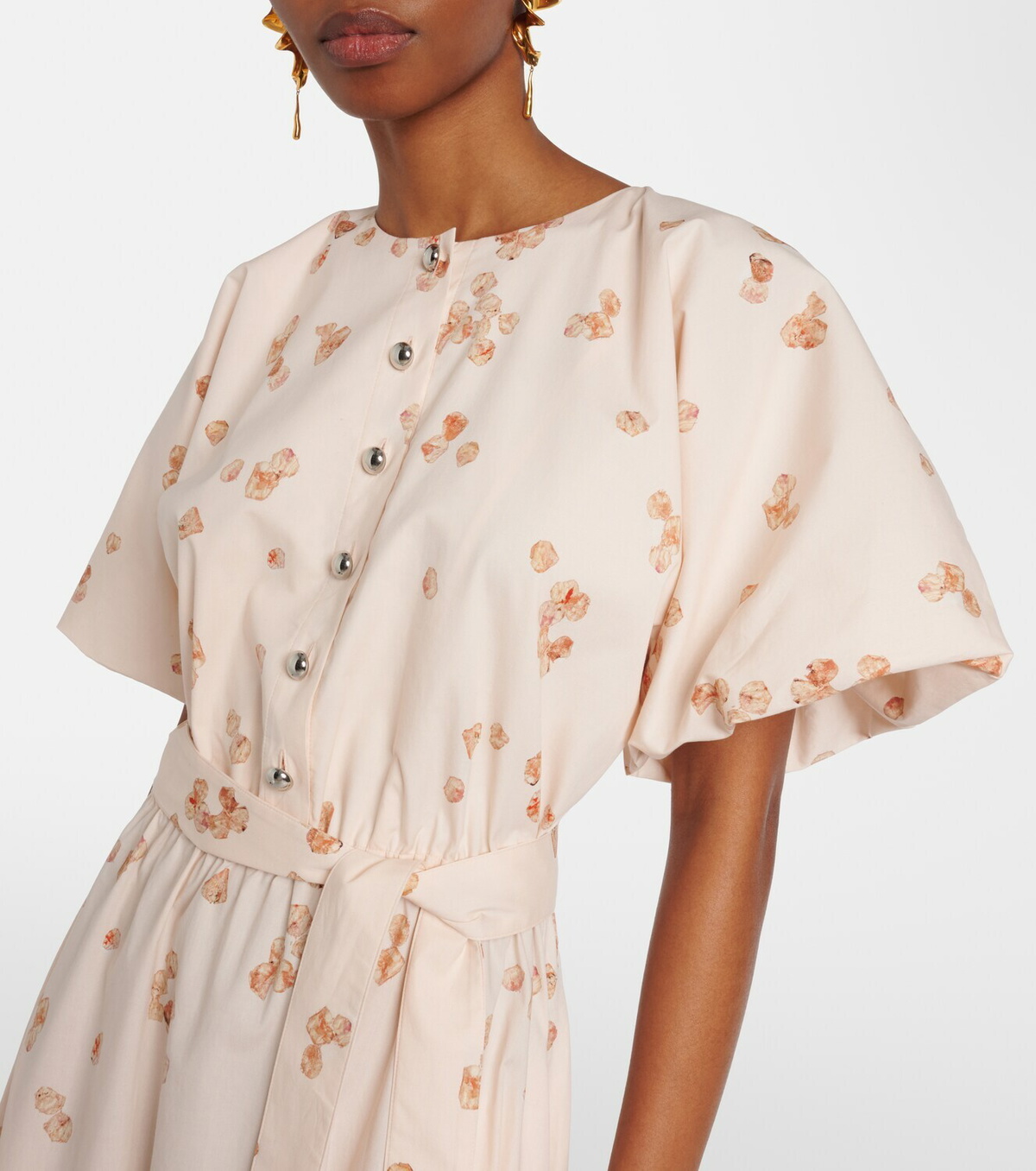 Altuzarra Paulina floral belted cotton-blend midi dress