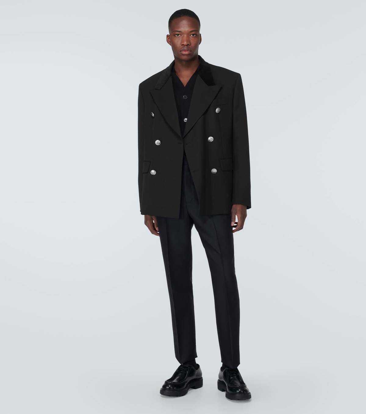 Prada Double-breasted virgin wool suit jacket Prada