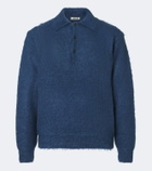 Auralee Mohair and wool polo sweater