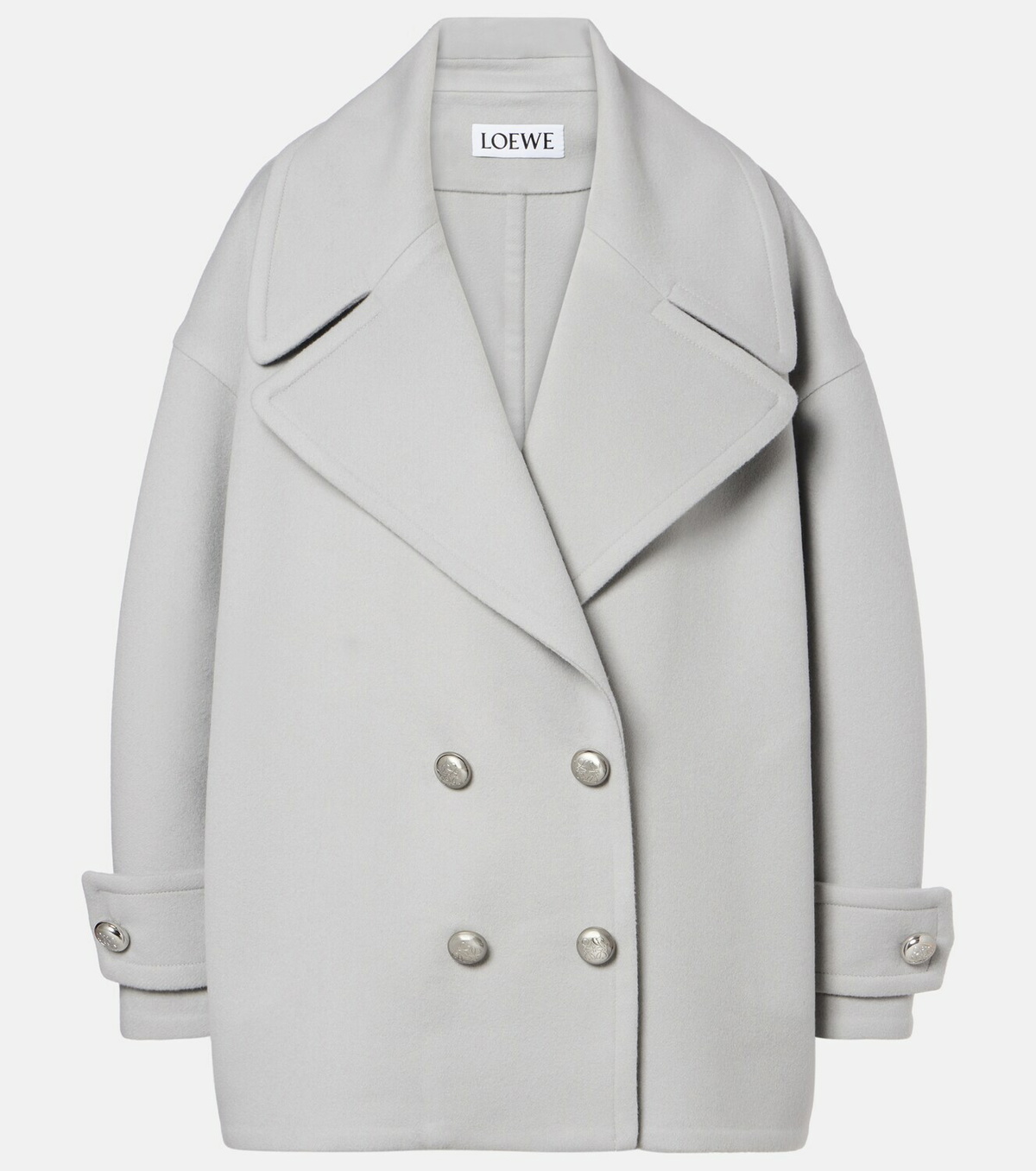 Loewe Pebble double-breasted wool peacoat