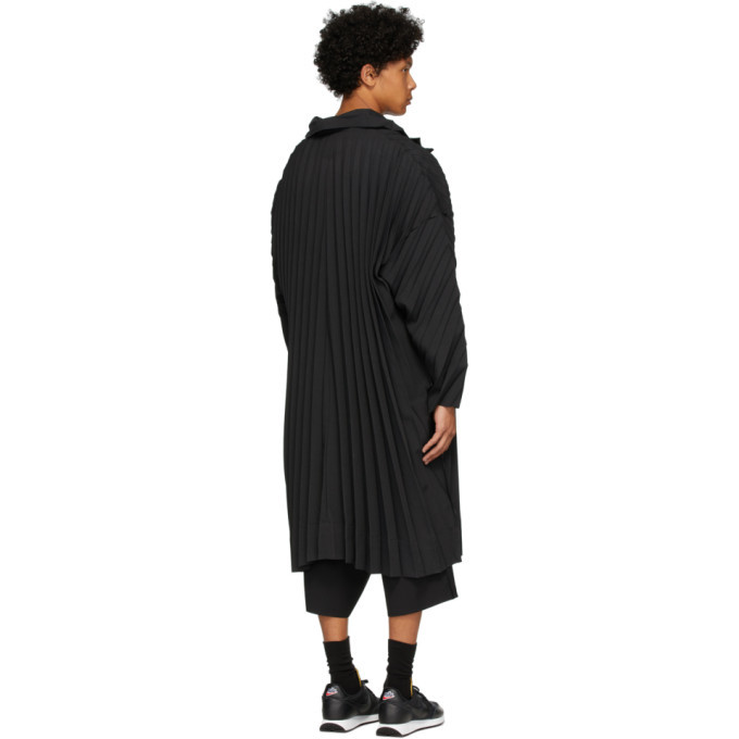 Homme Plisse Issey Miyake Black Edge Coat