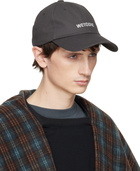 We11done Gray Basic Small Logo Cap