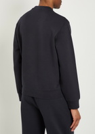 Emporio Armani Logo-embroidered Jersey Sweatshirt Navy