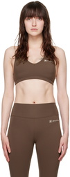 Sporty & Rich Brown Runner Script Sport Bra