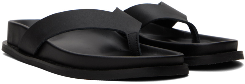 ST. AGNI Black Thong Slides