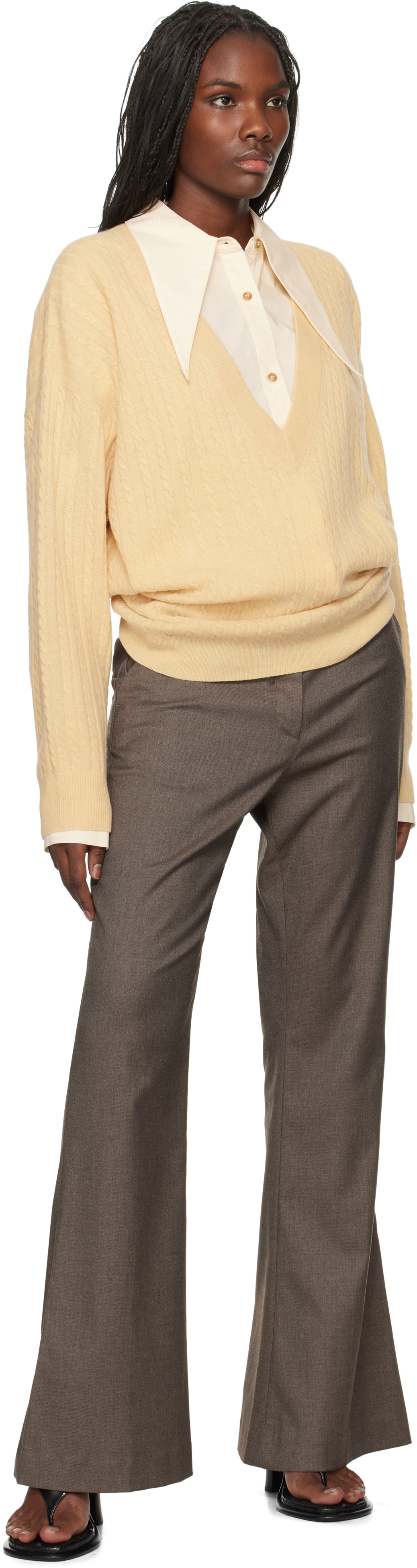The Garment Yellow Como Oversized V-Neck Sweater