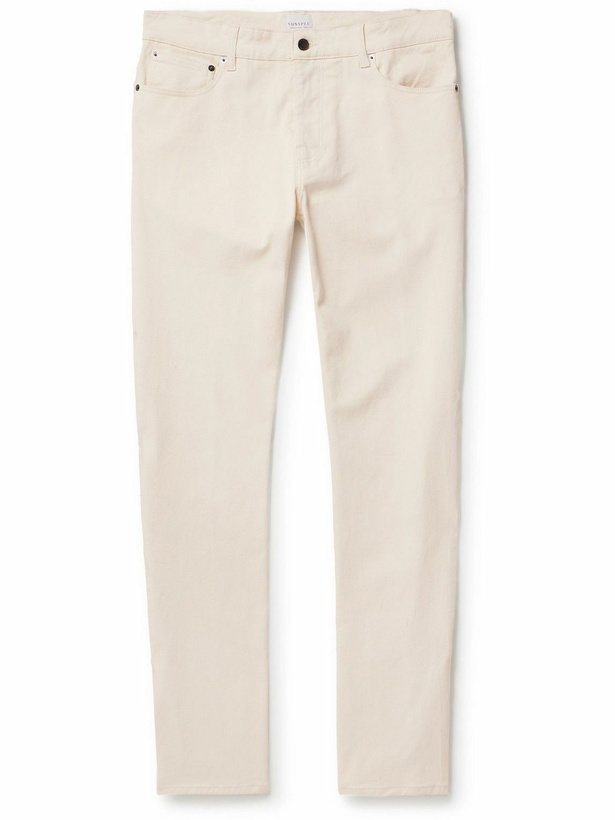 Photo: Sunspel - Slim-Fit Stretch-Cotton Drill Trousers - Neutrals