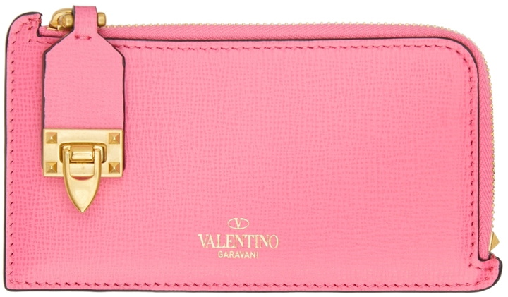 Photo: Valentino Garavani Pink Rockstud Card Holder