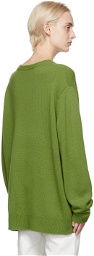 6397 Green Classic V-Neck Sweater