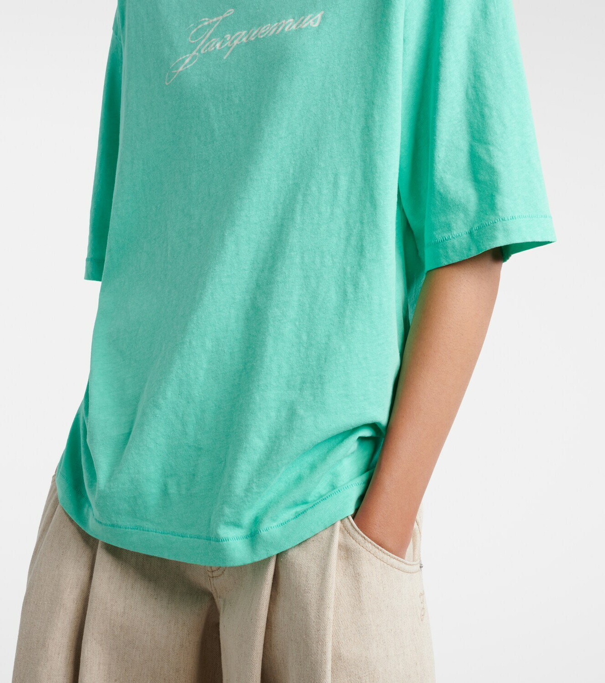 Jacquemus Logo cotton and hemp jersey T-shirt
