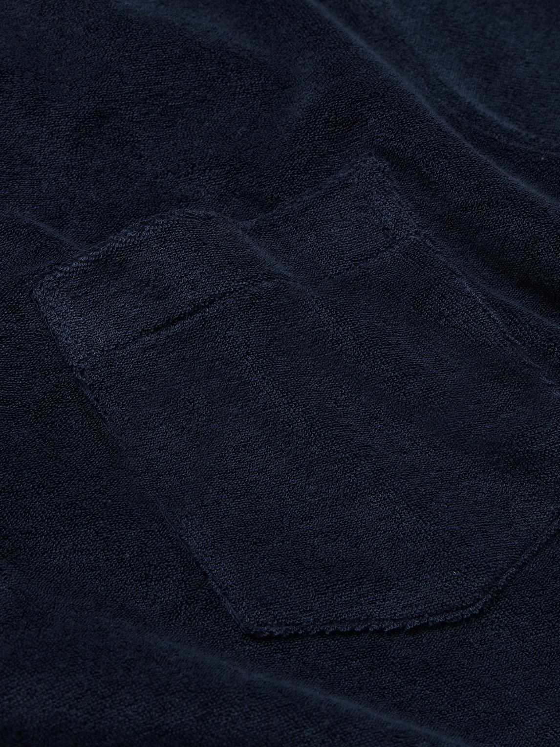 Sid Mashburn - Cotton-Terry Polo Shirt - Blue Sid Mashburn