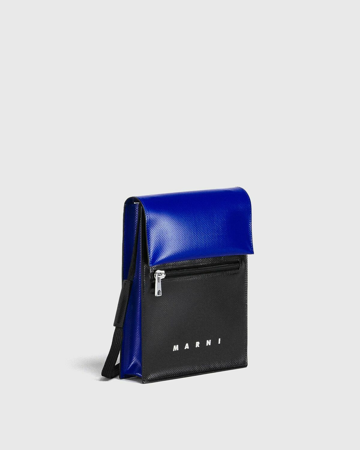 MARNI Tribeca Box Shoulder Bag（ブラック×ブルー） Marni Tribeca Shoulder Bag Black|Blue Small Bags Marni