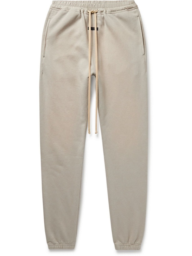 Photo: Fear of God - The Vintage Tapered Cotton-Jersey Sweatpants - Neutrals